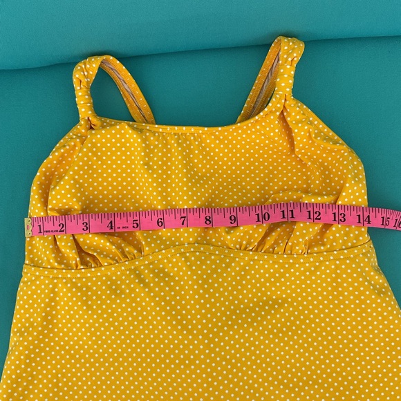 Lands' End Yellow Polka Dot Two Piece Swimwear Size 16 - Picture 5 of 14